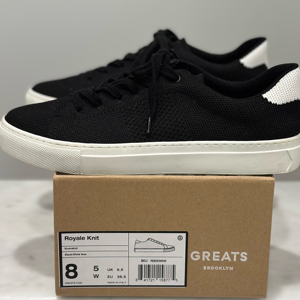 Greats Royale Knit Black and White Womens sneakers